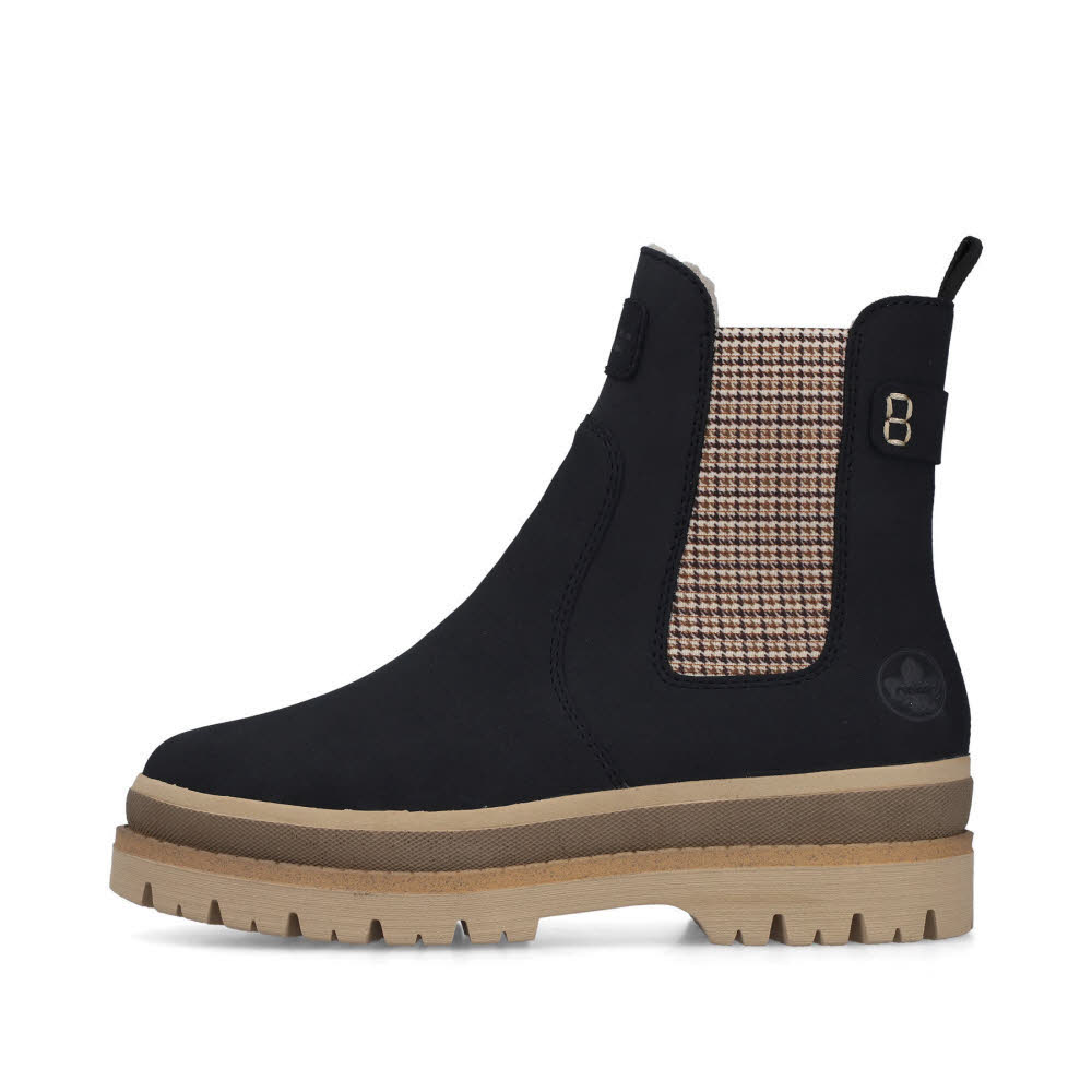 Rieker Chlsea Boots Damen Stiefeletten Kurzstiefel gefüttert pazifik