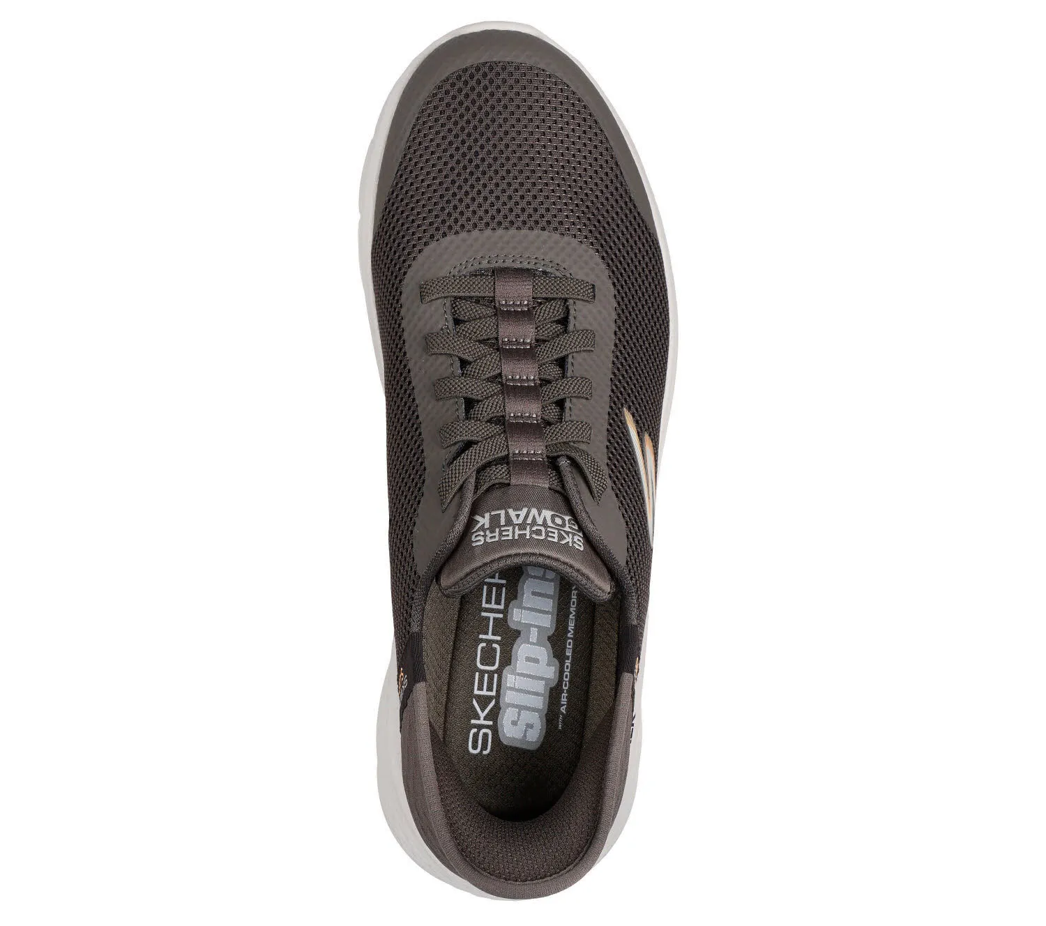 Skechers GO WALK FLEX - HANDS UP Slipper Sneaker Herren braun