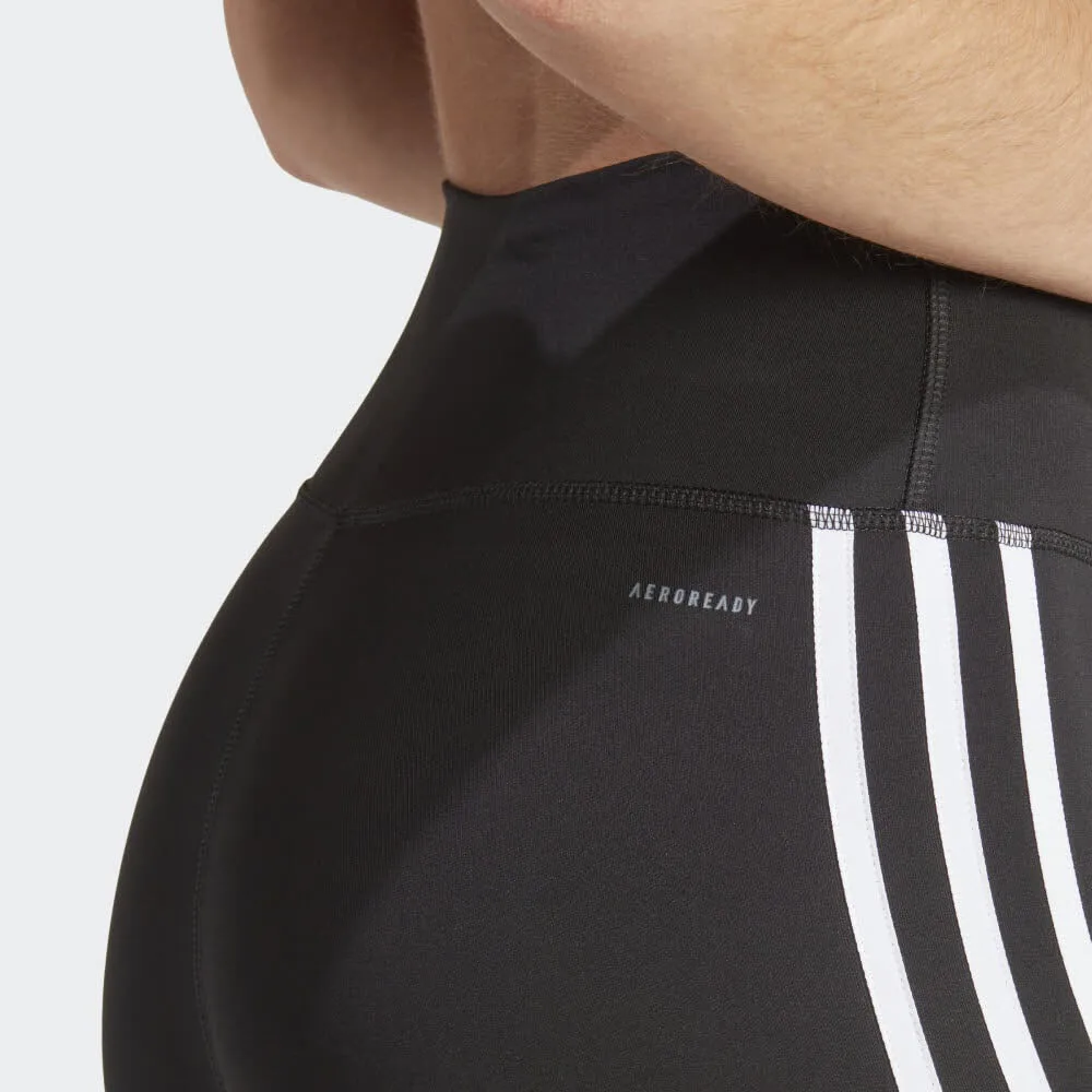 adidas TRAIN ESSENTIALS 3-STREIFEN HIGH-WAISTED 7/8 Leggings Damen Longtight schwarz