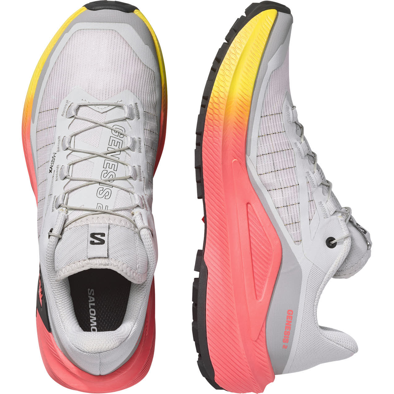 Salomon GENESIS 2 W Damen Laufschuhe Trailrunningschuhe grau