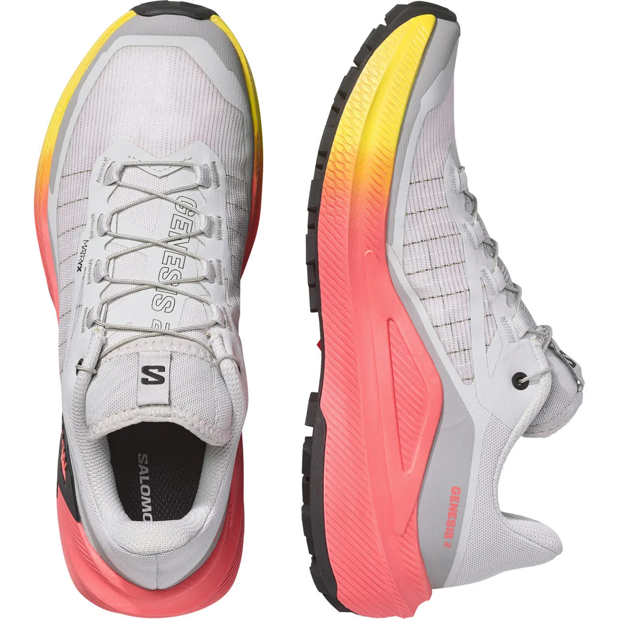 Salomon GENESIS 2 W Damen Laufschuhe Trailrunningschuhe grau