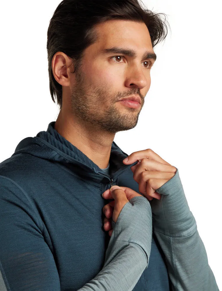 Icebreaker Merinomix 200 Realfleece™ Descender Zip-Hoodie Fleecejacke Herren dunkelblau