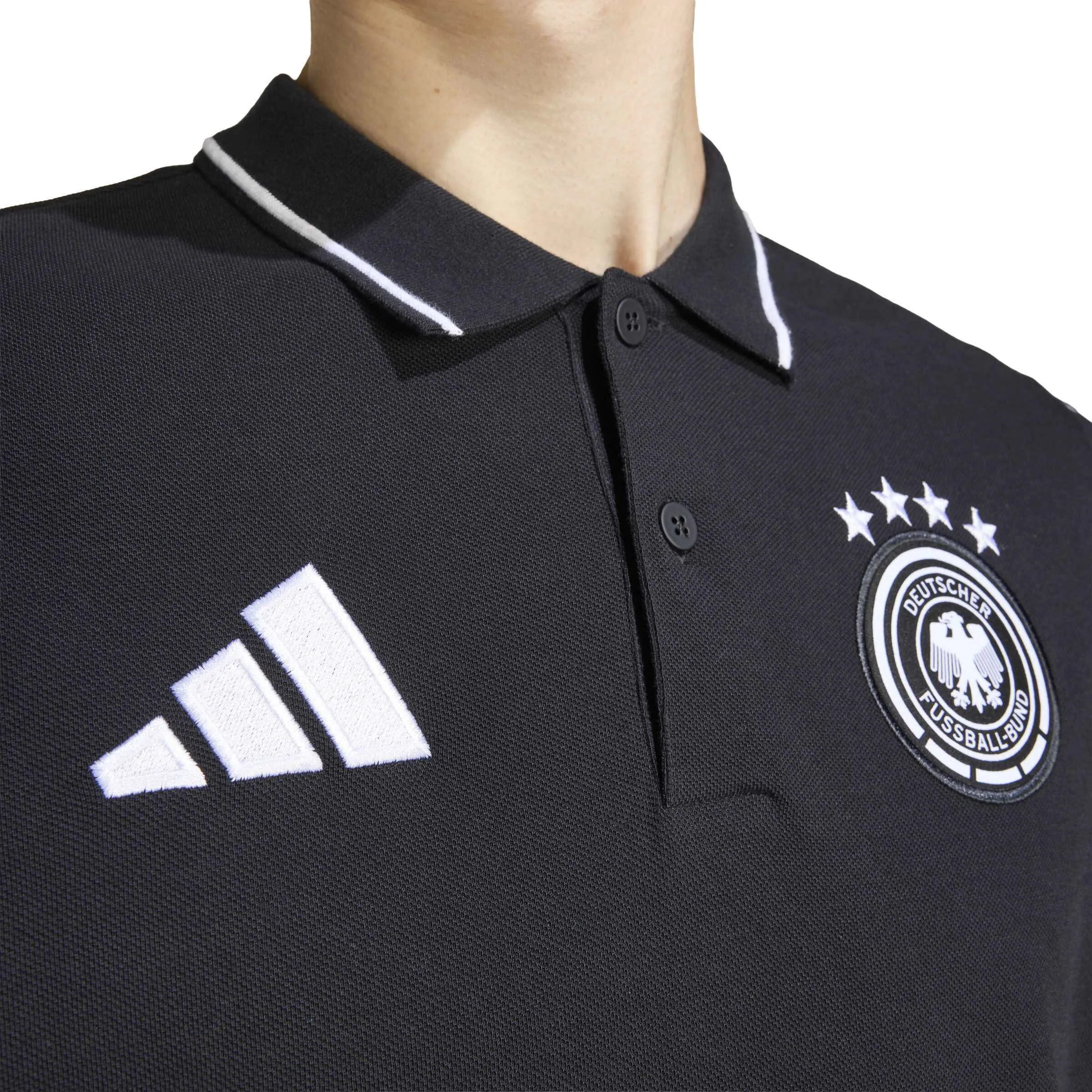 adidas DFB DNA Herren Poloshirt schwarz
