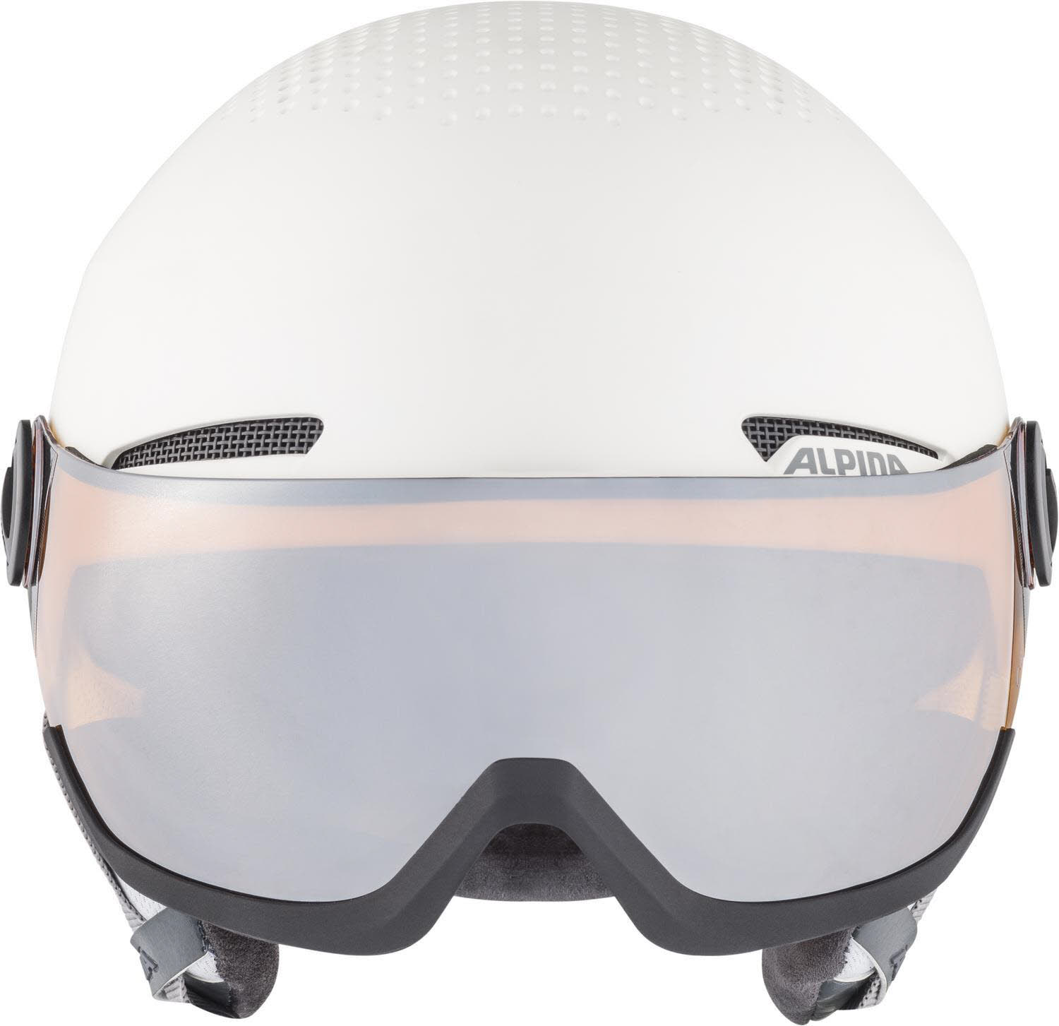 Alpina Arber Visor Q-Lite Herren Skihelm Hardshell-Außenschale weiß