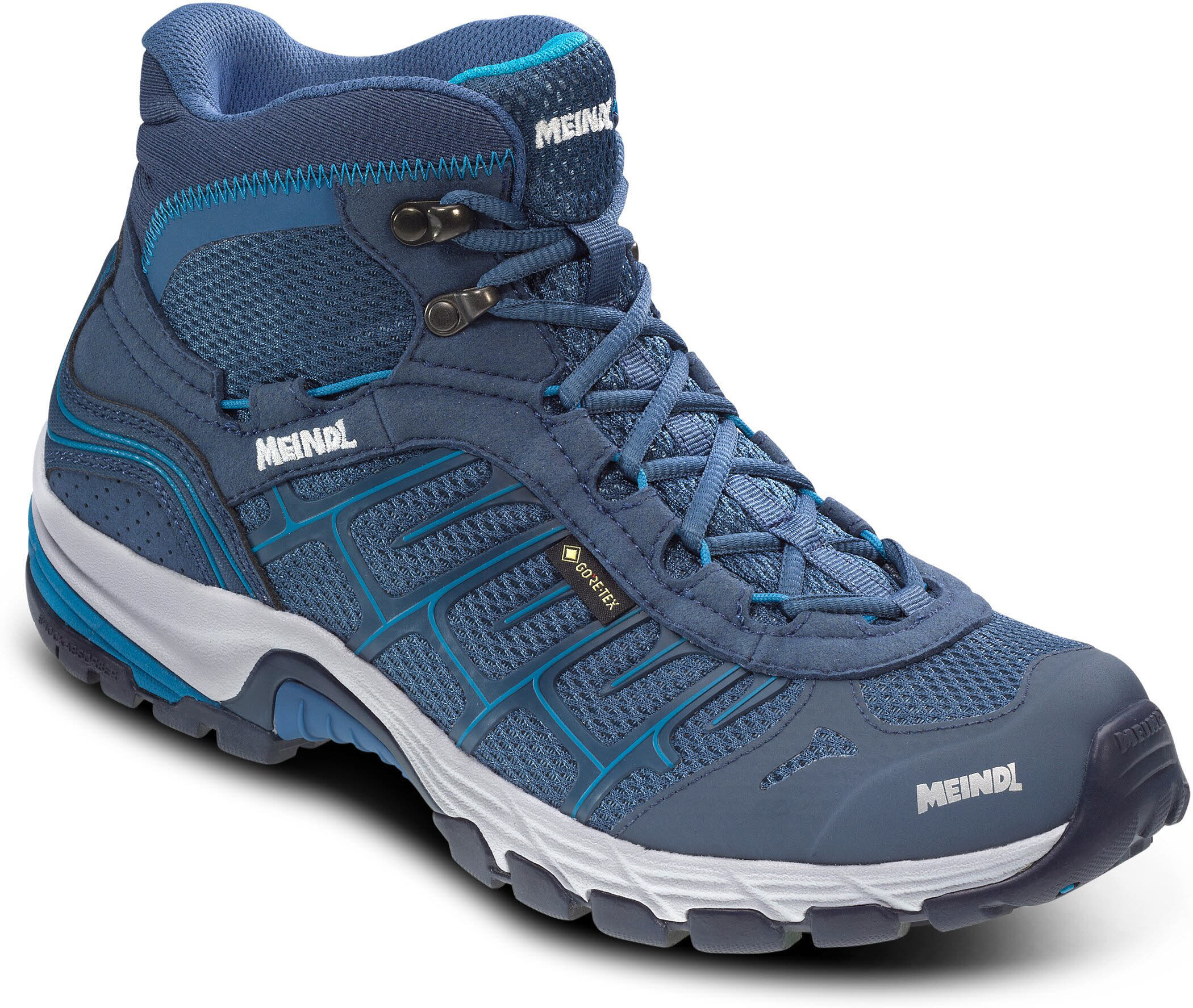 Meindl Quebec Lady Mid GTX Damen Trekkingschuhe Wanderschuhe Gore-Tex wasserdicht blau