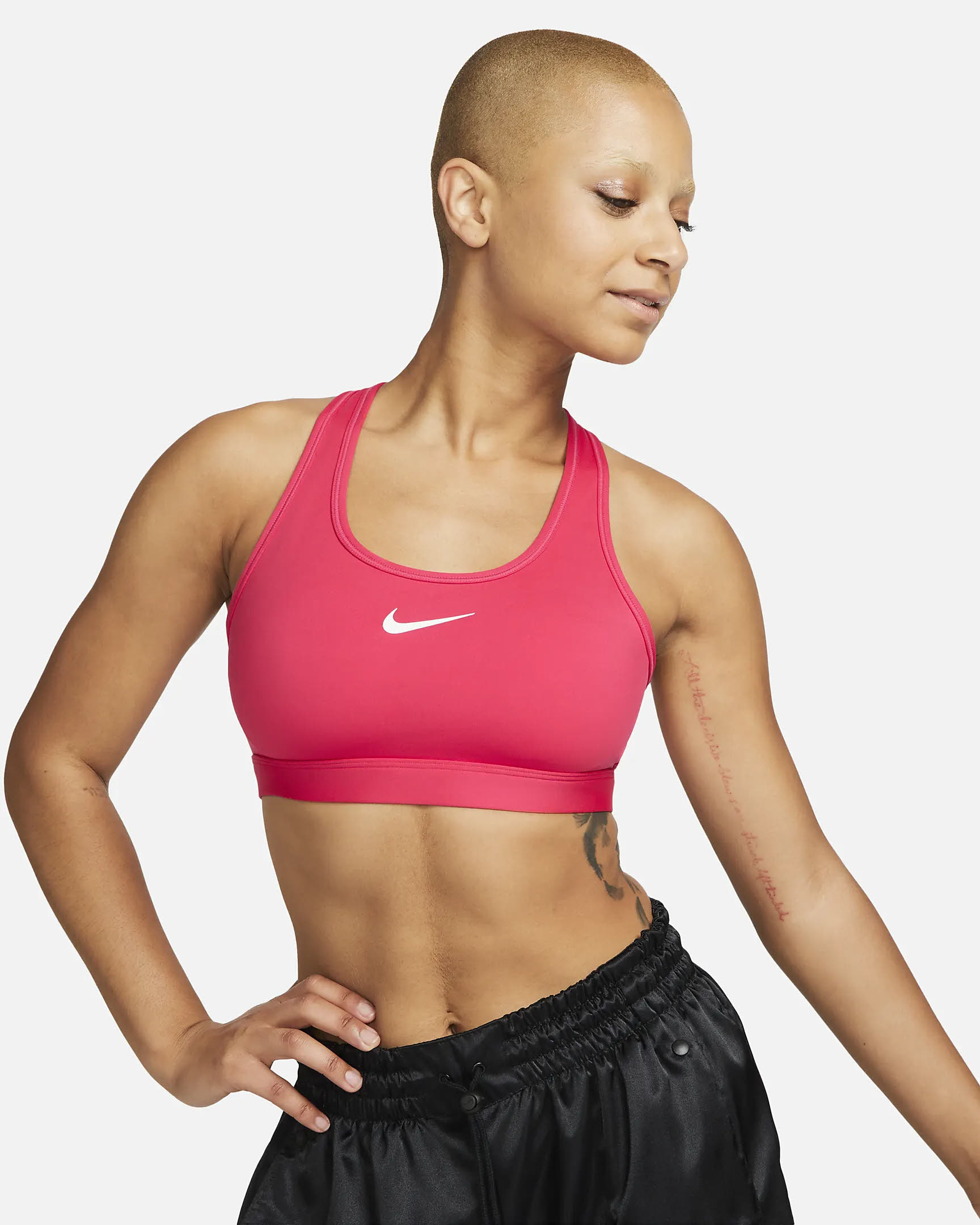 Nike Swoosh Medium Support Damen Sport-BH pink