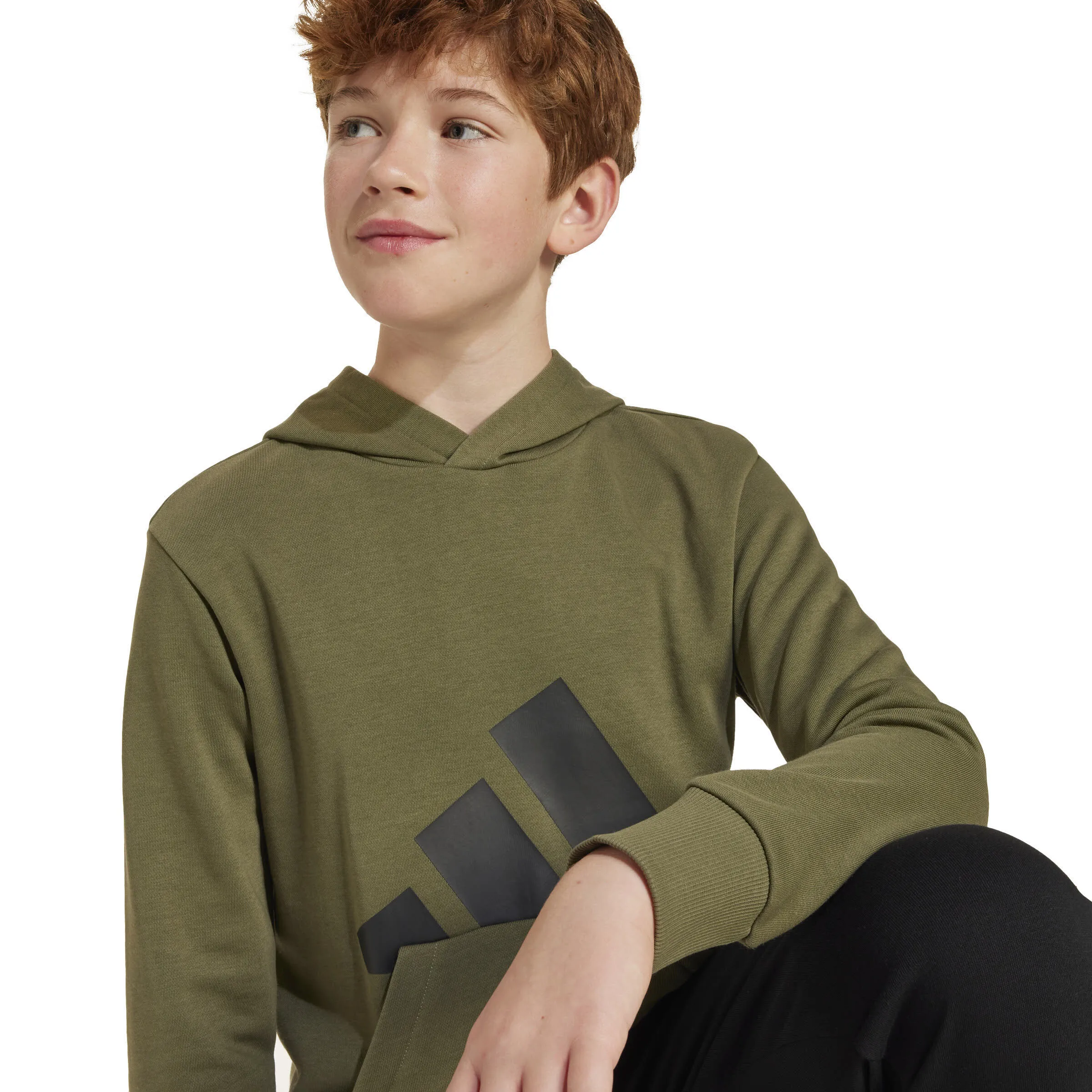 adidas Essentials Kinder Hoodie grün/schwarz