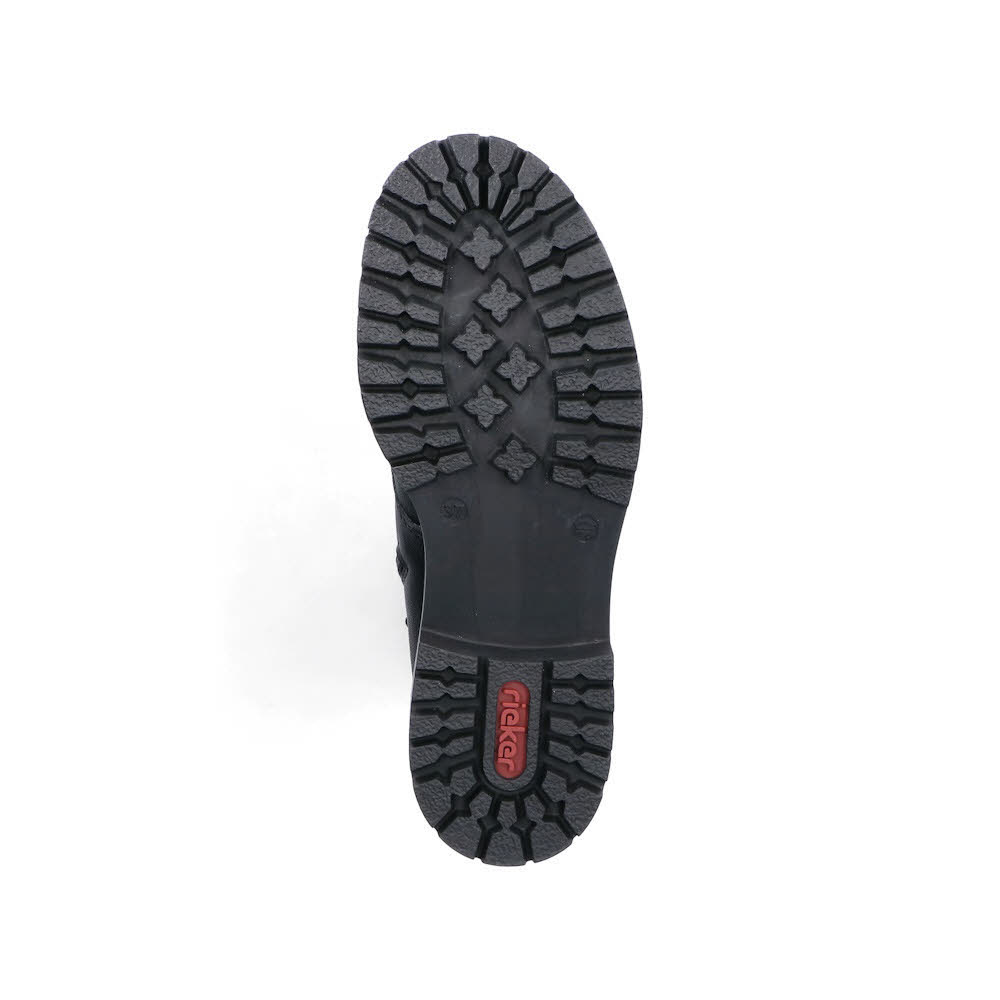 Rieker Damen Schnürstiefel Freizeitstiefel Stiefelette gefüttert schwarz