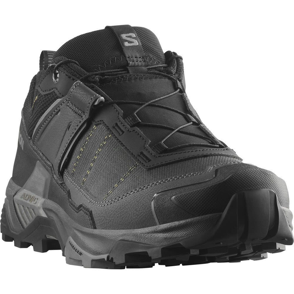 Salomon X ULTRA 5 WIDE GTX Herren Wanderschuhe Trekkingschuhe Low schwarz