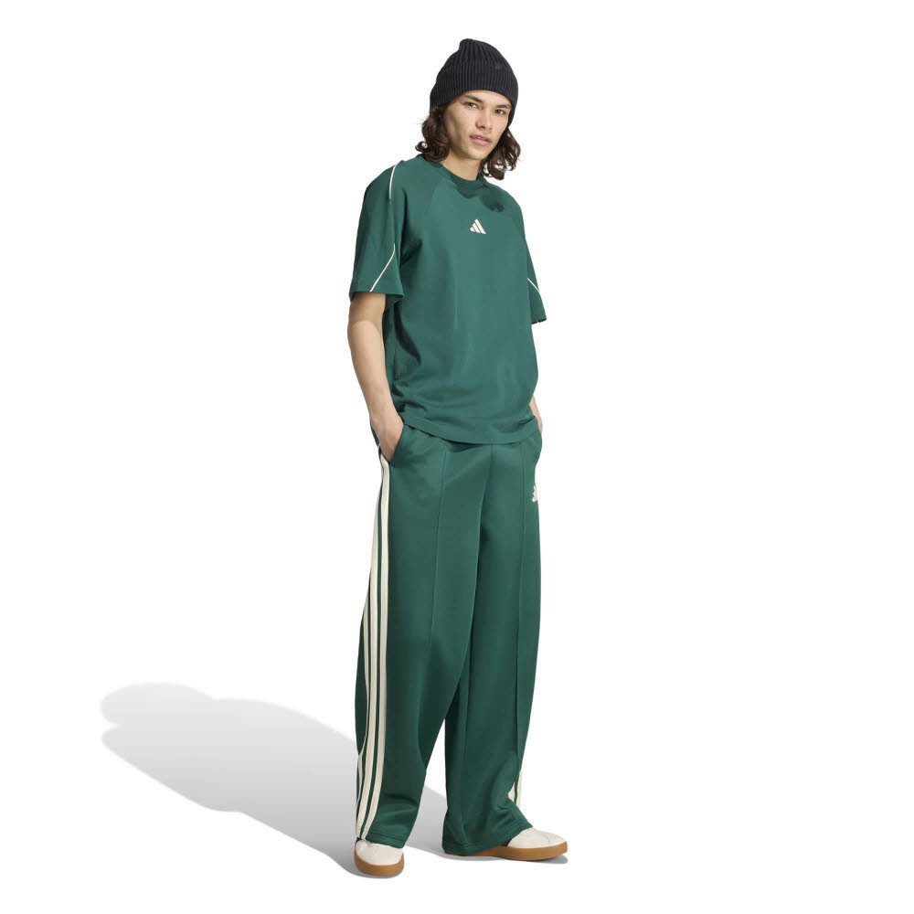 adidas STADIUM LOOSE OPEN HEM PANTS Damen Jogginghose Trainingshose weit geschnitten grün