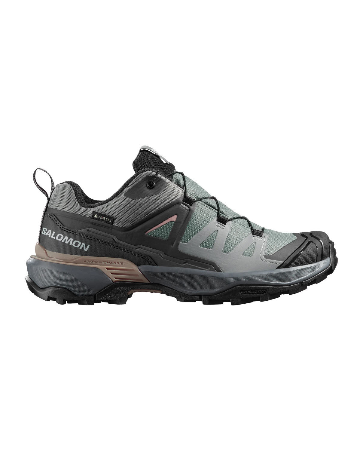 Salomon X ULTRA 360 GTX Damen Wanderschuhe Trekkingschuhe Low grün/grau