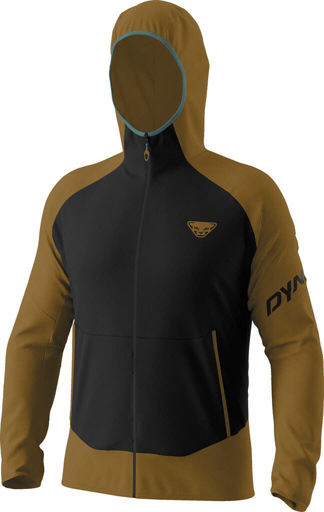 Dynafit Transalper Light Polartec® Hoody Fleecejacke Herren dunkelgrau dunkelgelb