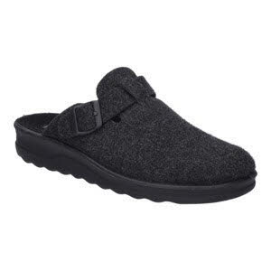 Josef Seibel Metz 240 Hausschuh Pantolette Herren dunkelgrau