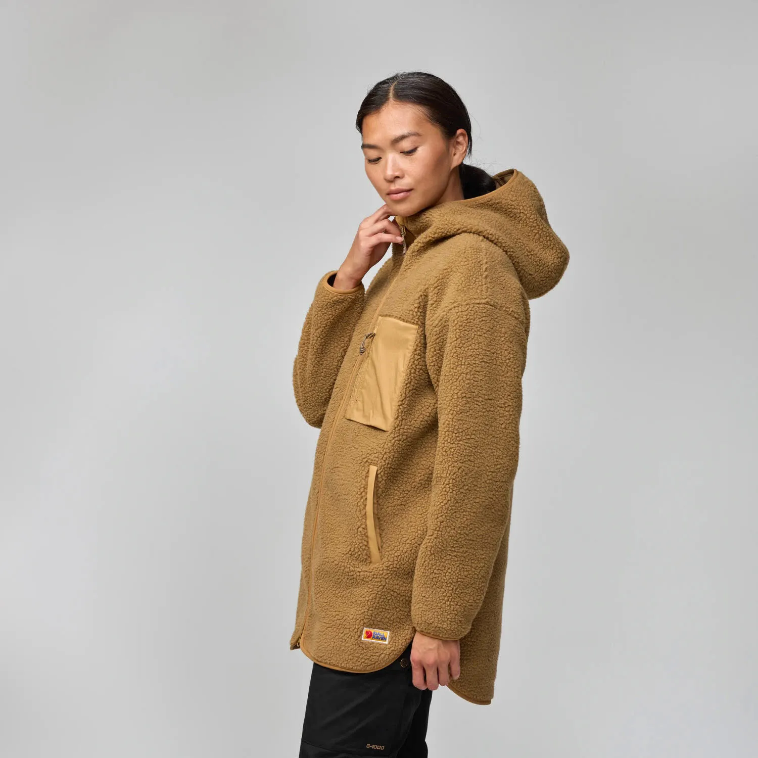 Fjällräven Vardag Pile Fleece Long W Damen Fleecejacke buckwheat brown
