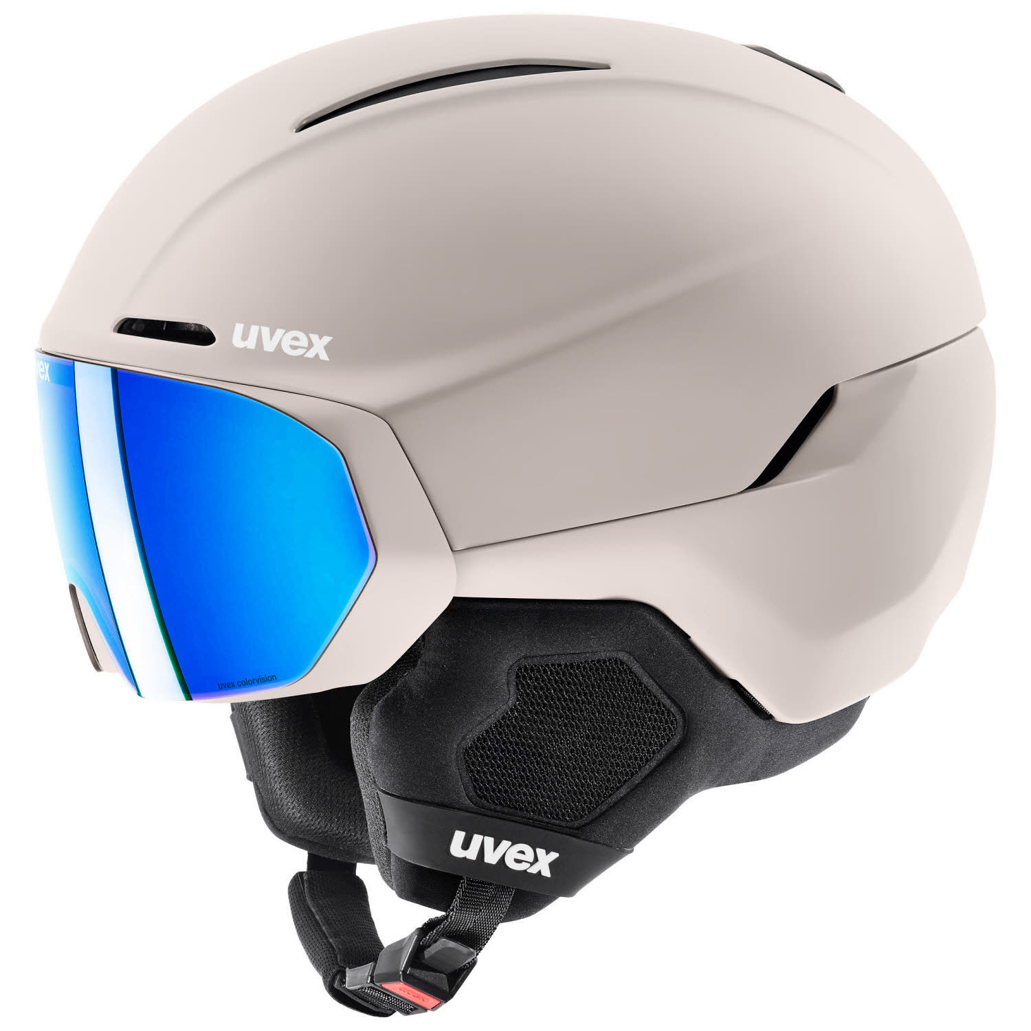 Uvex horizon CV Damen Skihelm Snowboardhelm Visierhelm warm grey matt