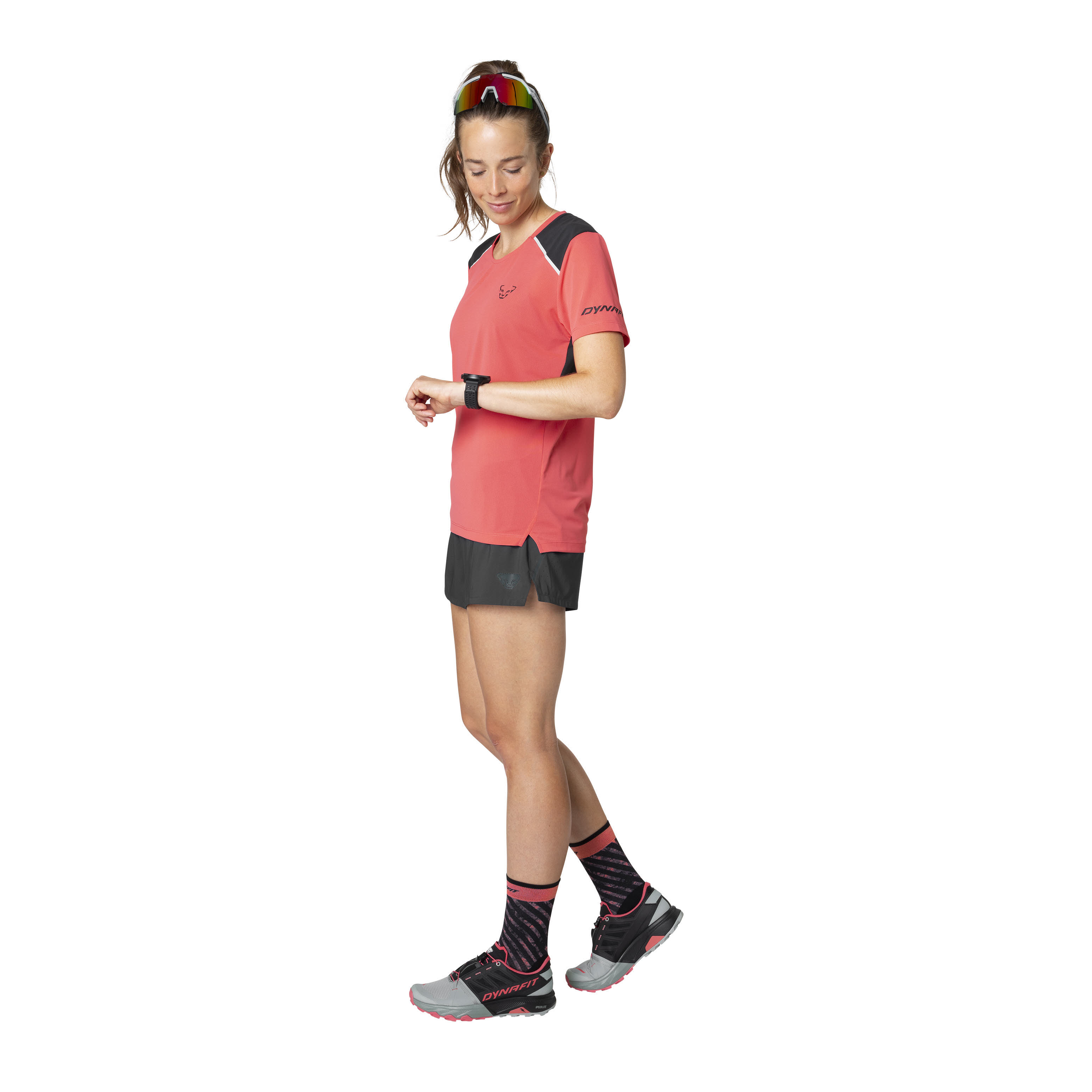 Dynafit Sky Shirt Lauftrikot Sport-T-Shirt Damen orangerot