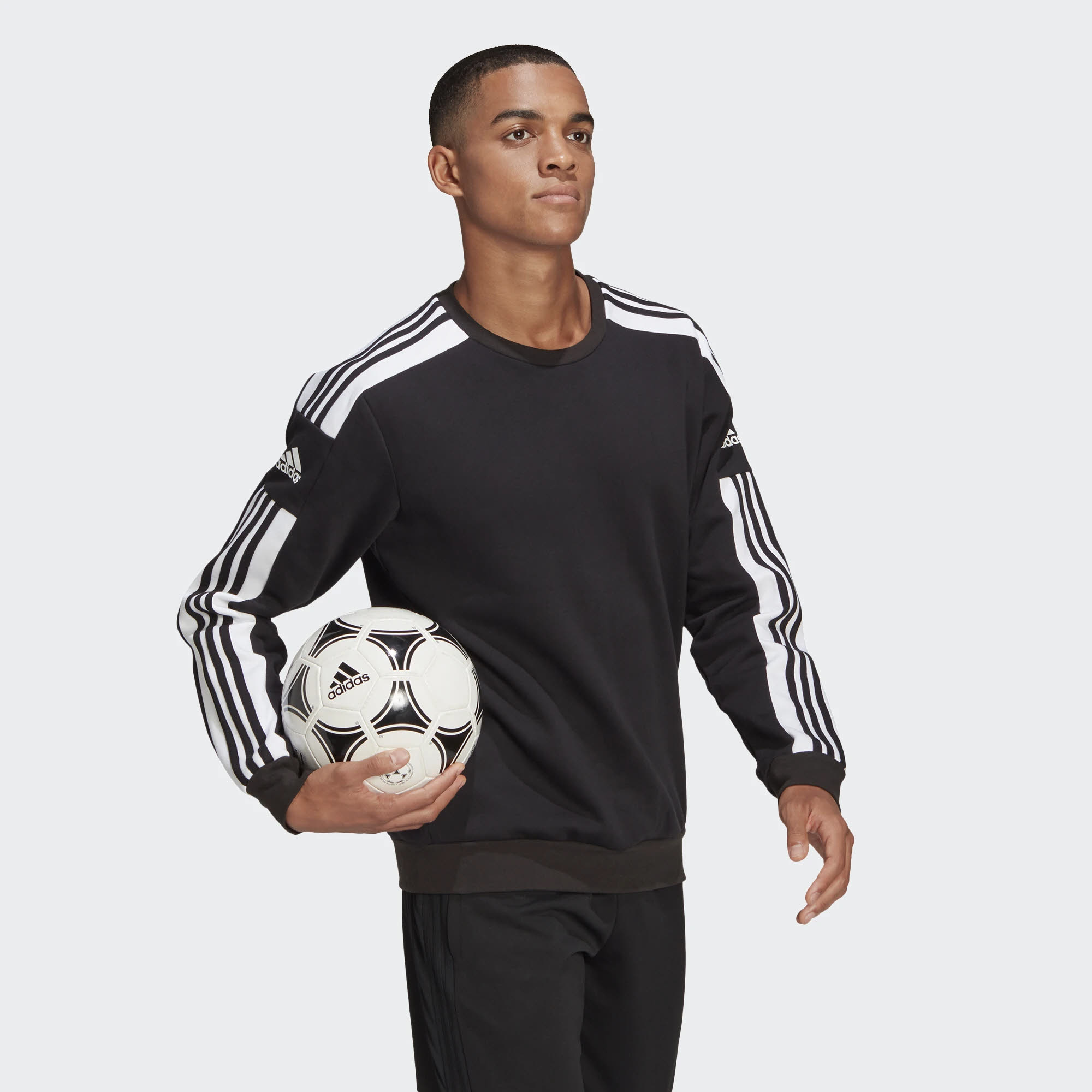 adidas HE SQ21 SW TOP Herren Sweatshirt Sport Freizeit 3-Streifen schwarz