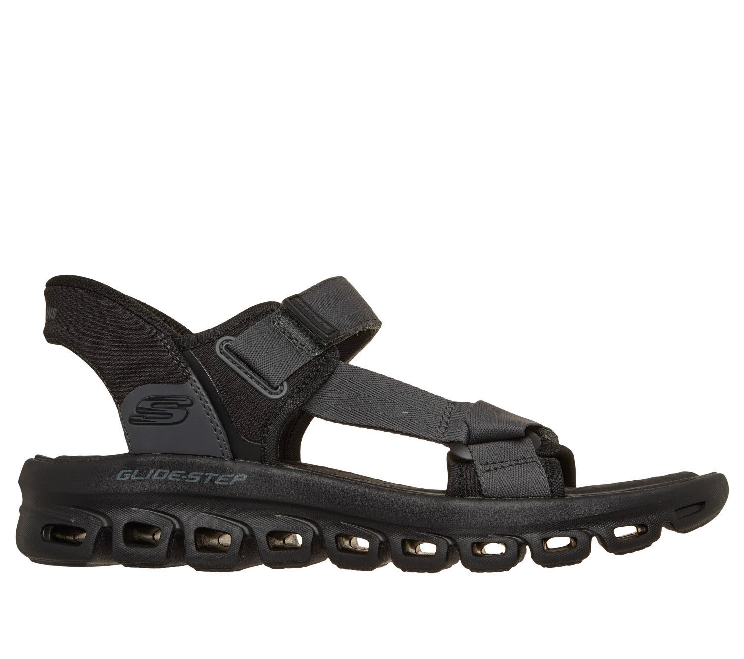 Skechers GLIDE STEP SANDAL - DOVAH Herren Sandalen schwarz