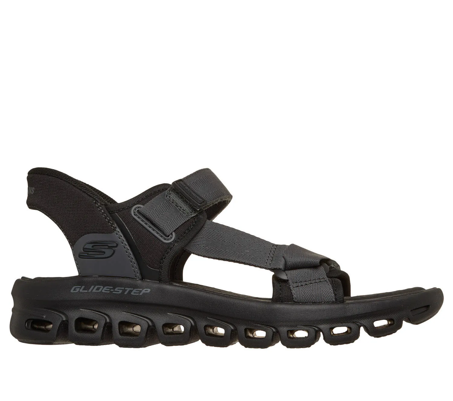 Skechers GLIDE STEP SANDAL - DOVAH Herren Sandalen schwarz