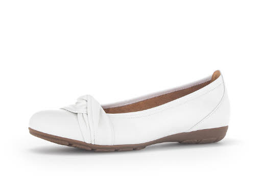 Gabor Damen Ballerina Lammnappa weiß