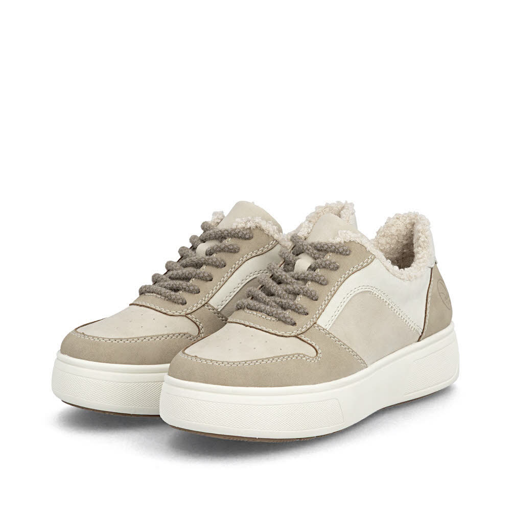 Rieker HWK Halbschuhe Damen Sneaker beige