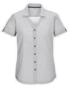 Killtec KOS 46 WMN WVN SHRT Hemd Bluse Kurzarm Damen dunkelblau