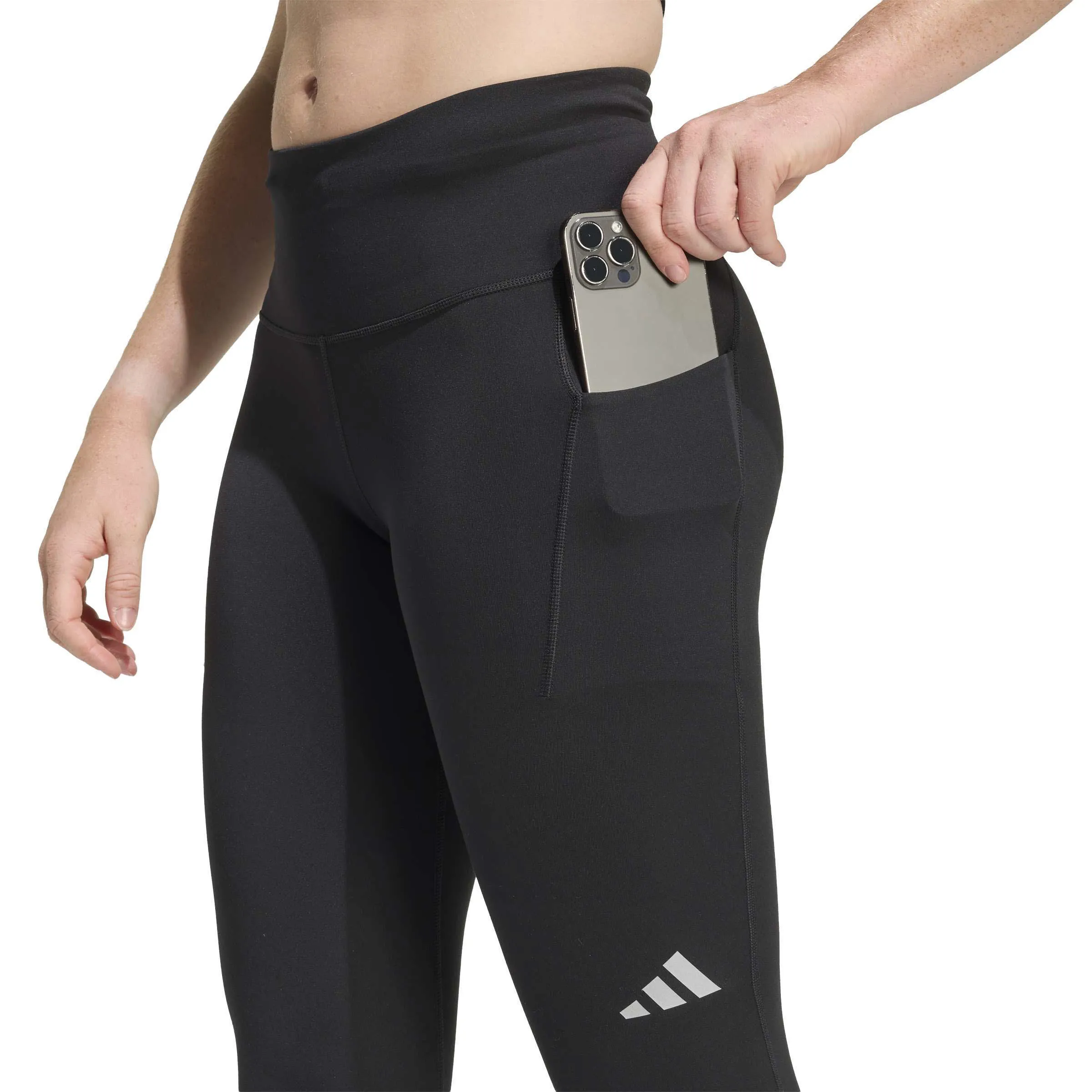 adidas aAdi365 3S 1/1 L Damen Laufhose Leggings schwarz