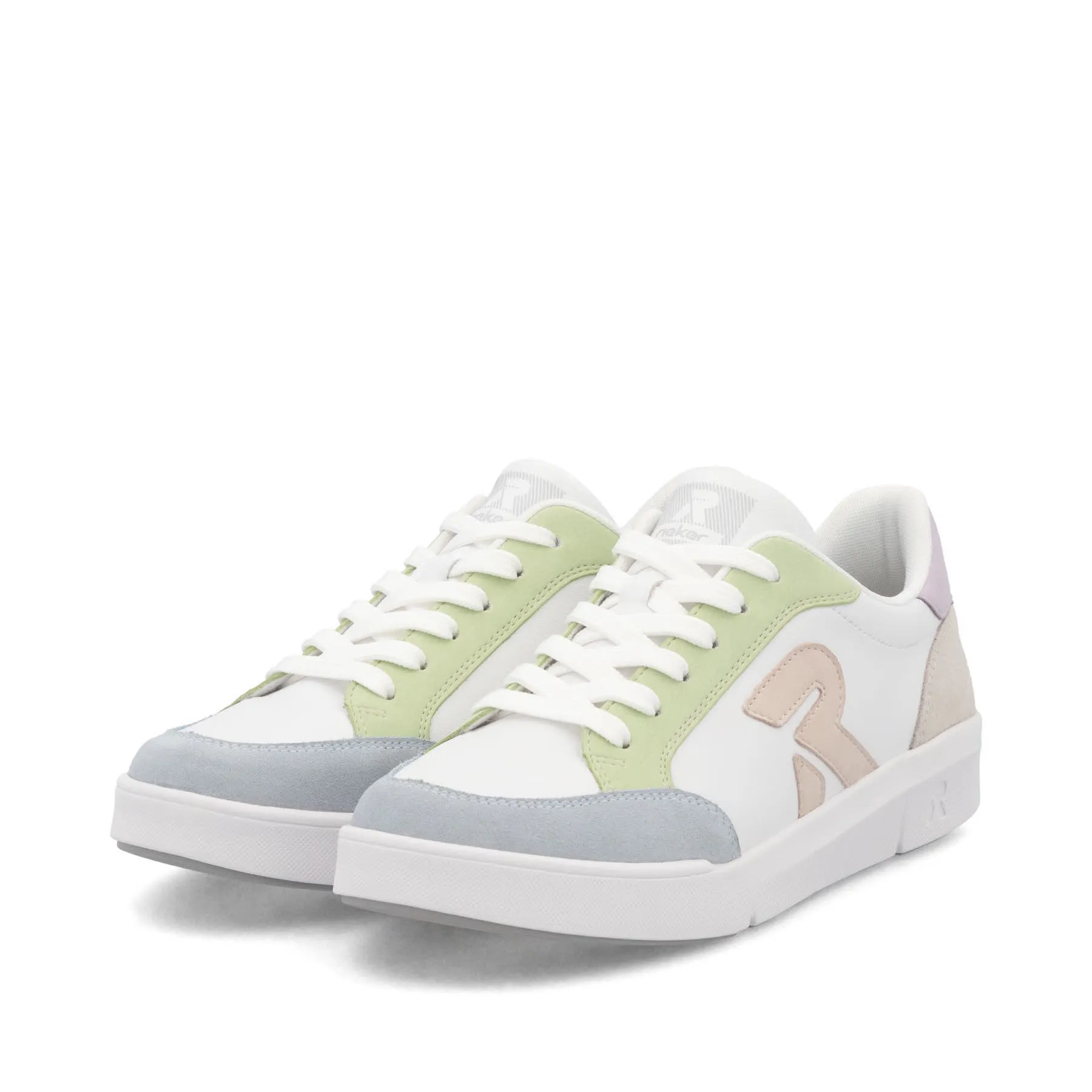 Rieker Damen Halbschuhe Sneaker weiß bunt
