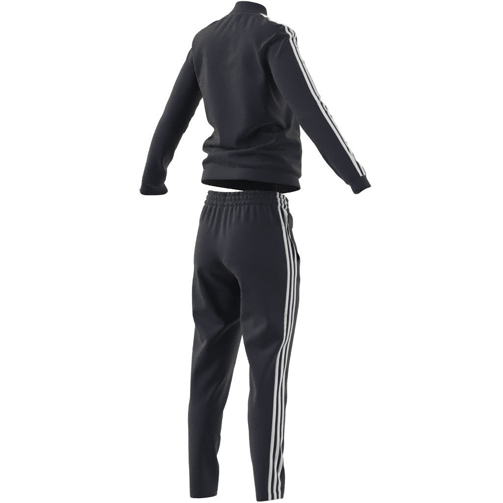 adidas 3 Streifen Damen Trainingsanzug Schwarz Weiß