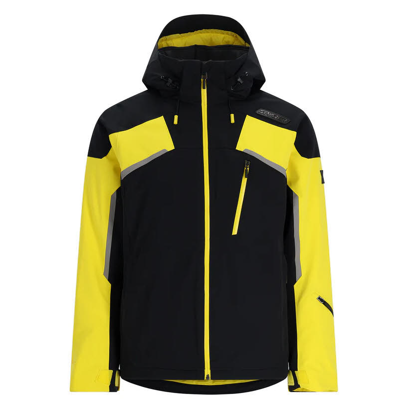 Spyder LEADER Skijacke Snowboardjacke Herren schwarz gelb