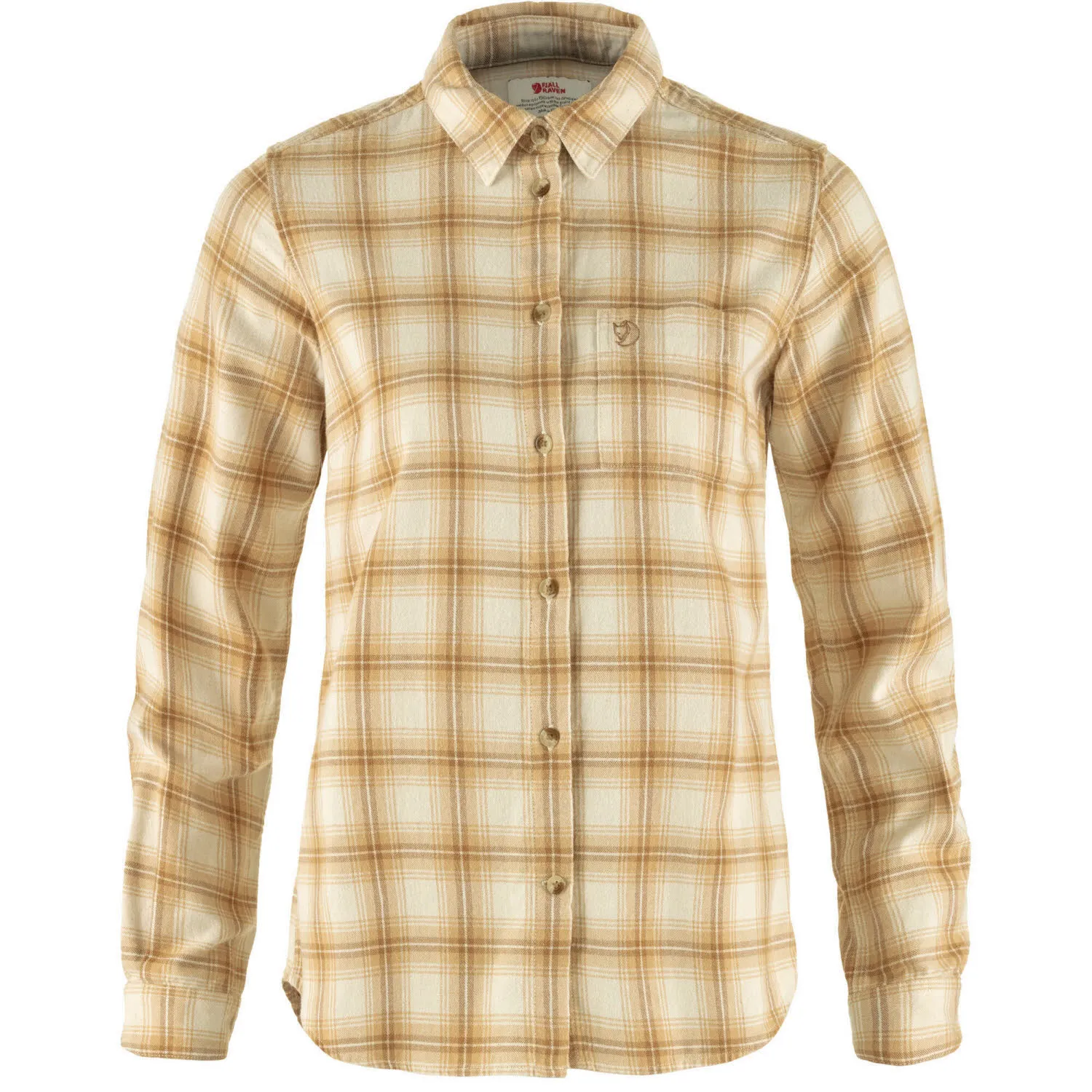 Fjällräven Övik Flannel Damen Hemd weiss