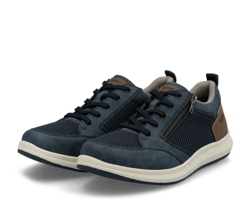 Rieker Herren Halbschuhe Schnürschuhe dunkelblau