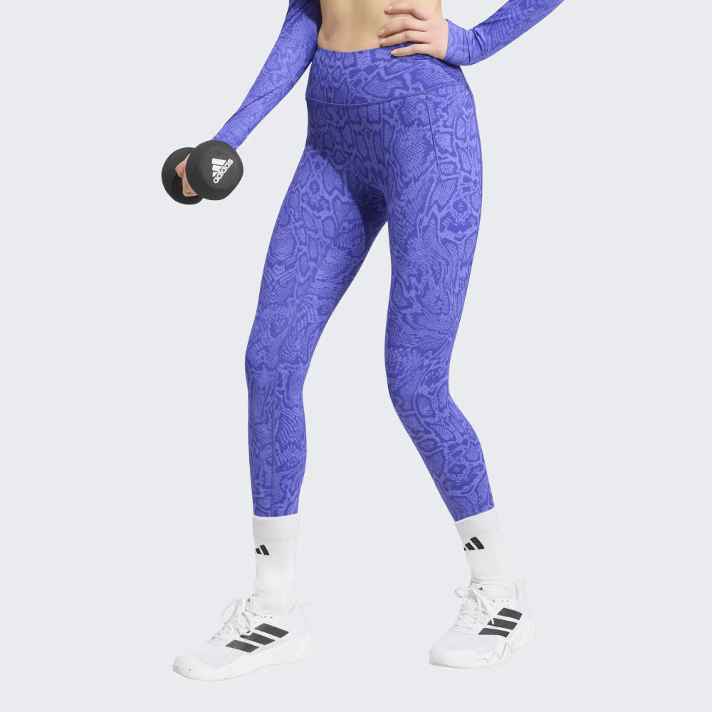 adidas OPTIME PRIMELIFT SNAKE Damen Leggins 7/8 purpur/Schlangen-print