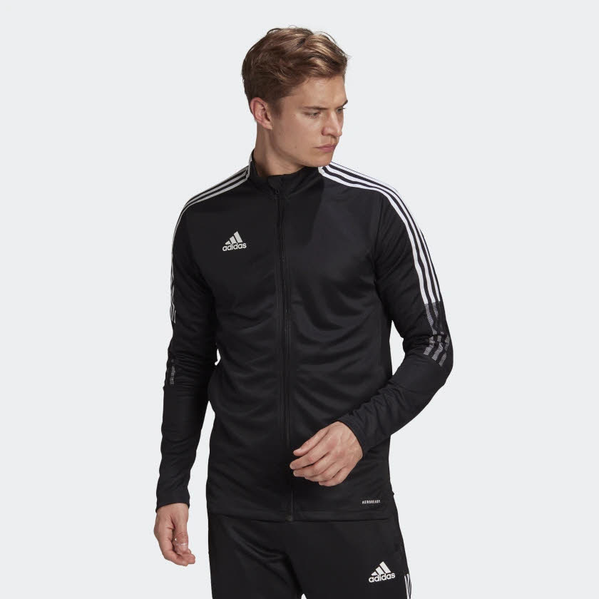 adidas TIRO21 TK JKT Herren Trainingsjacke Trainingsweste schwarz