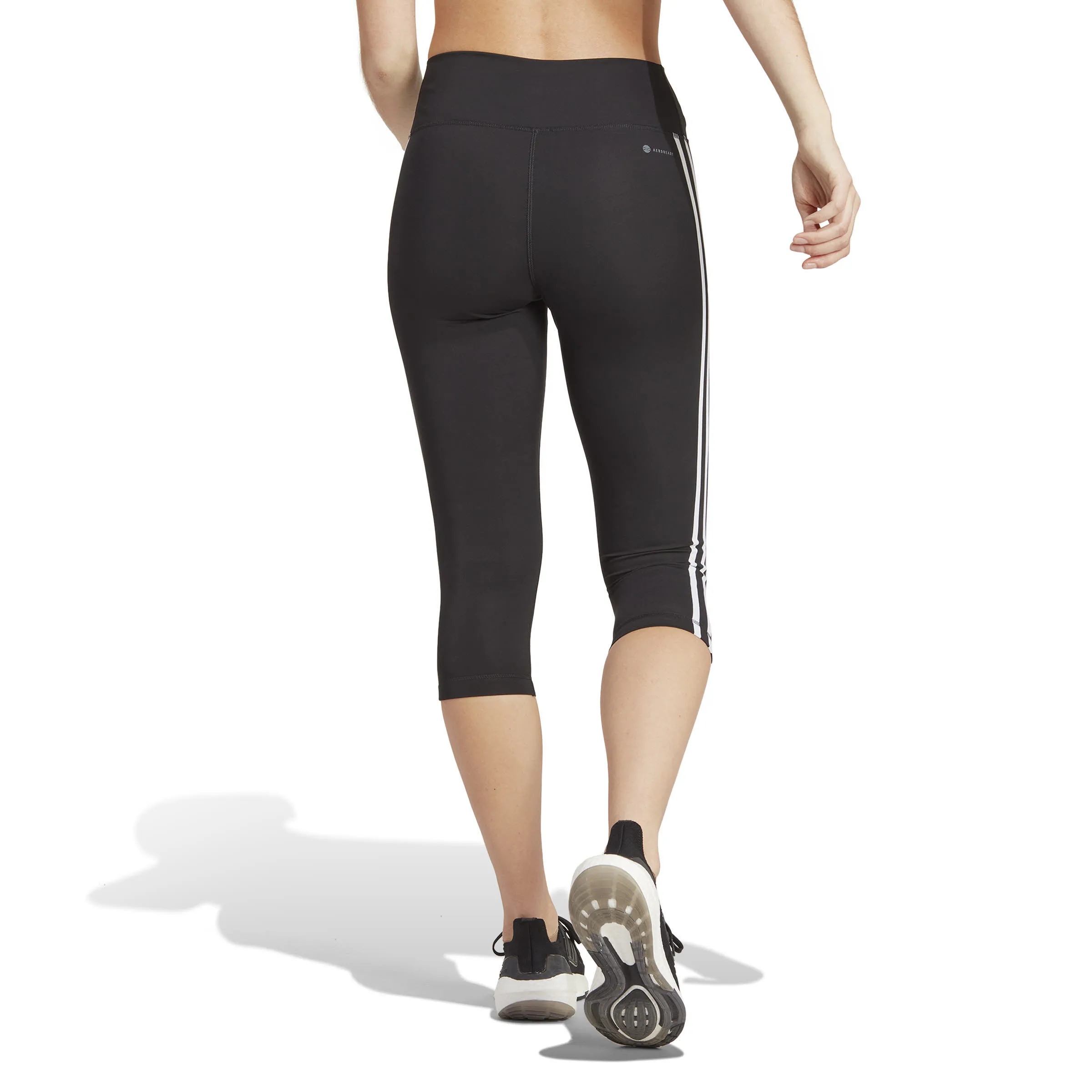 adidas Train Essentials 3-Streifen High-Waisted 3/4-Leggings Damen schwarz