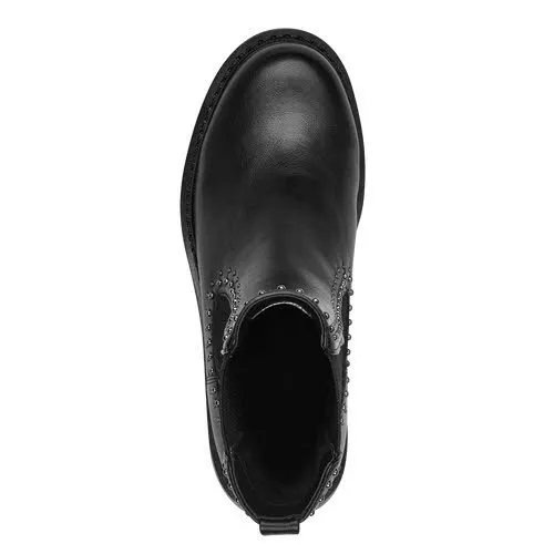 Tamaris Damen Chelsea Boots Stiefeletten Slipper schwarz