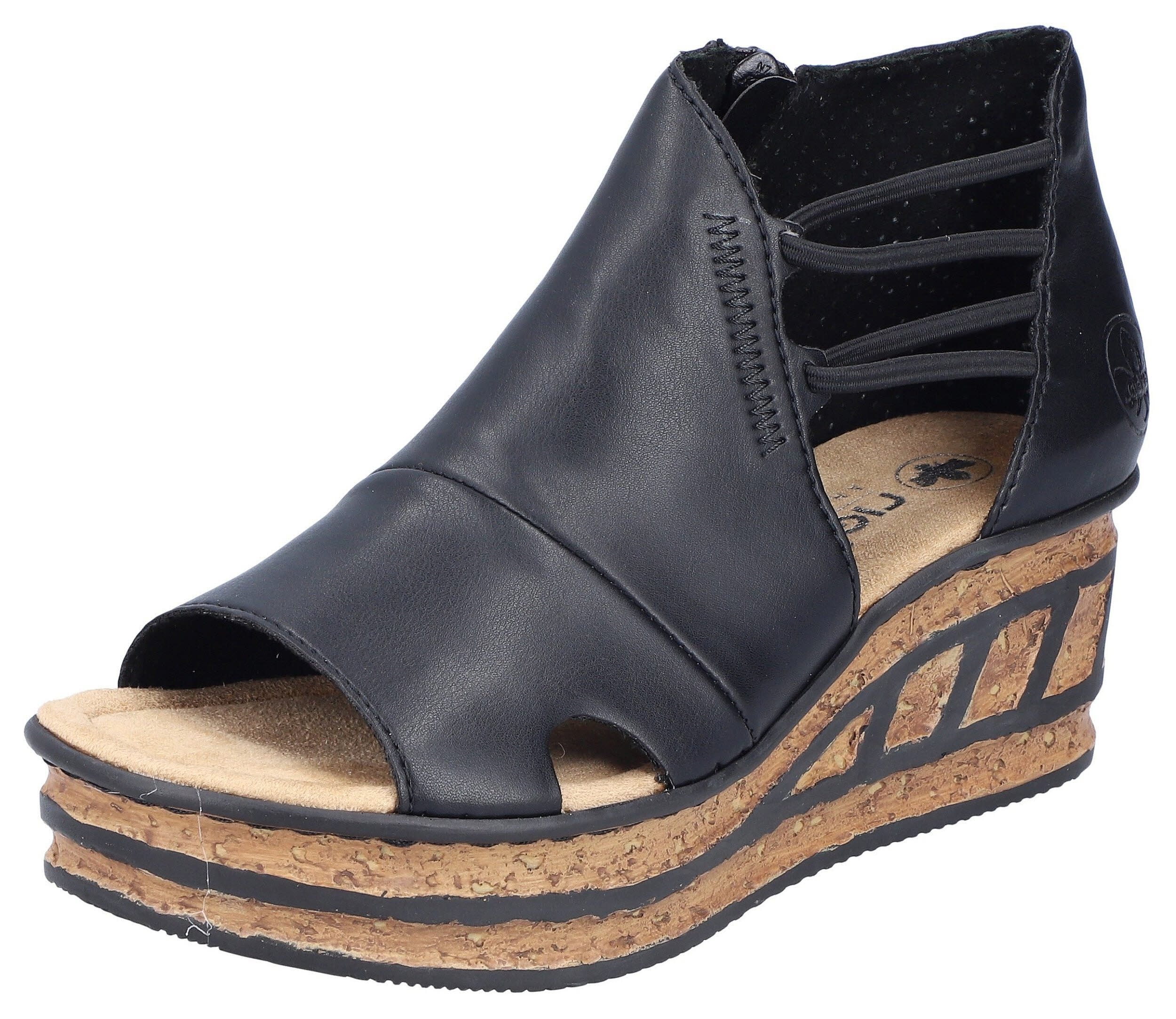 Rieker Keilsandalette Damen schwarz
