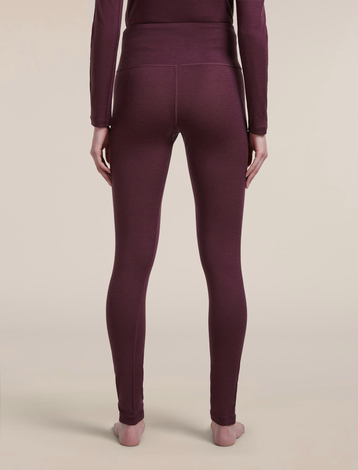 ICEBREAKER Women Mer 200 Oasis High Rise Leggings Damen Unterhose lang rot