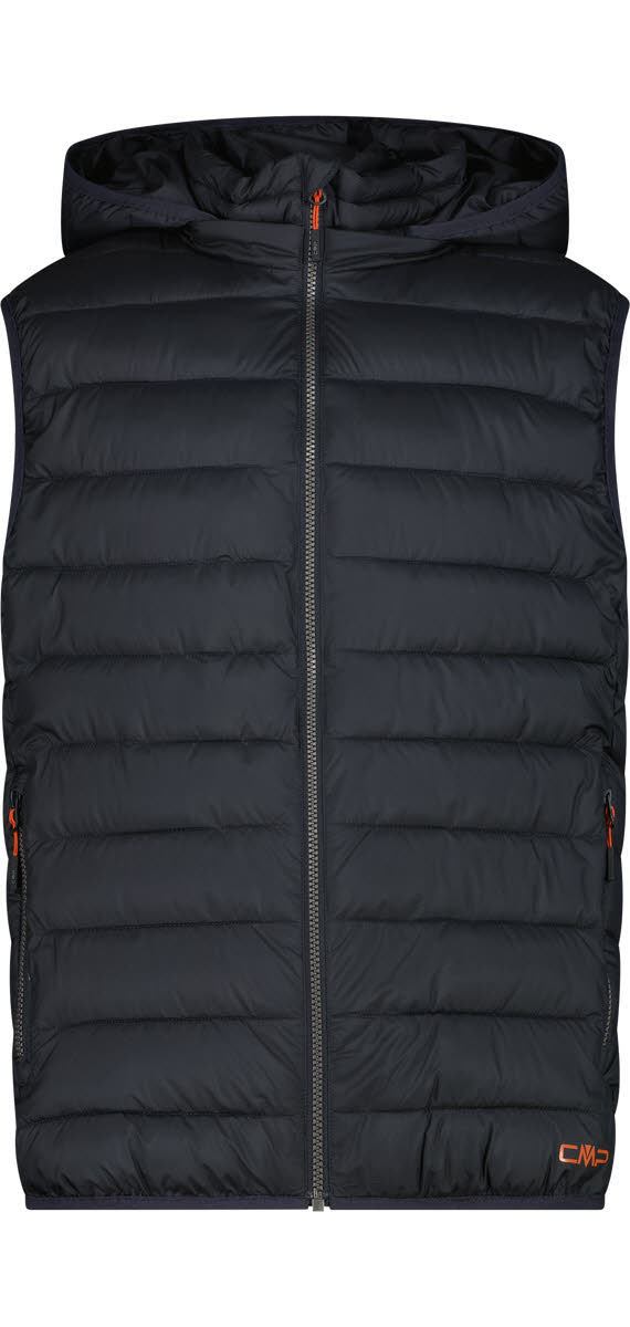 CMP MAN VEST SNAPS HOOD Herren Loftweste ärmellos antracite