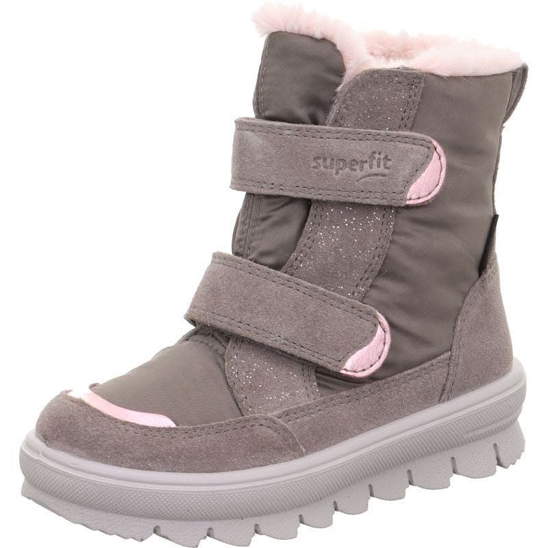 Superfit FLAVIA Mädchen Winterstiefel Snowboots grau/rosa