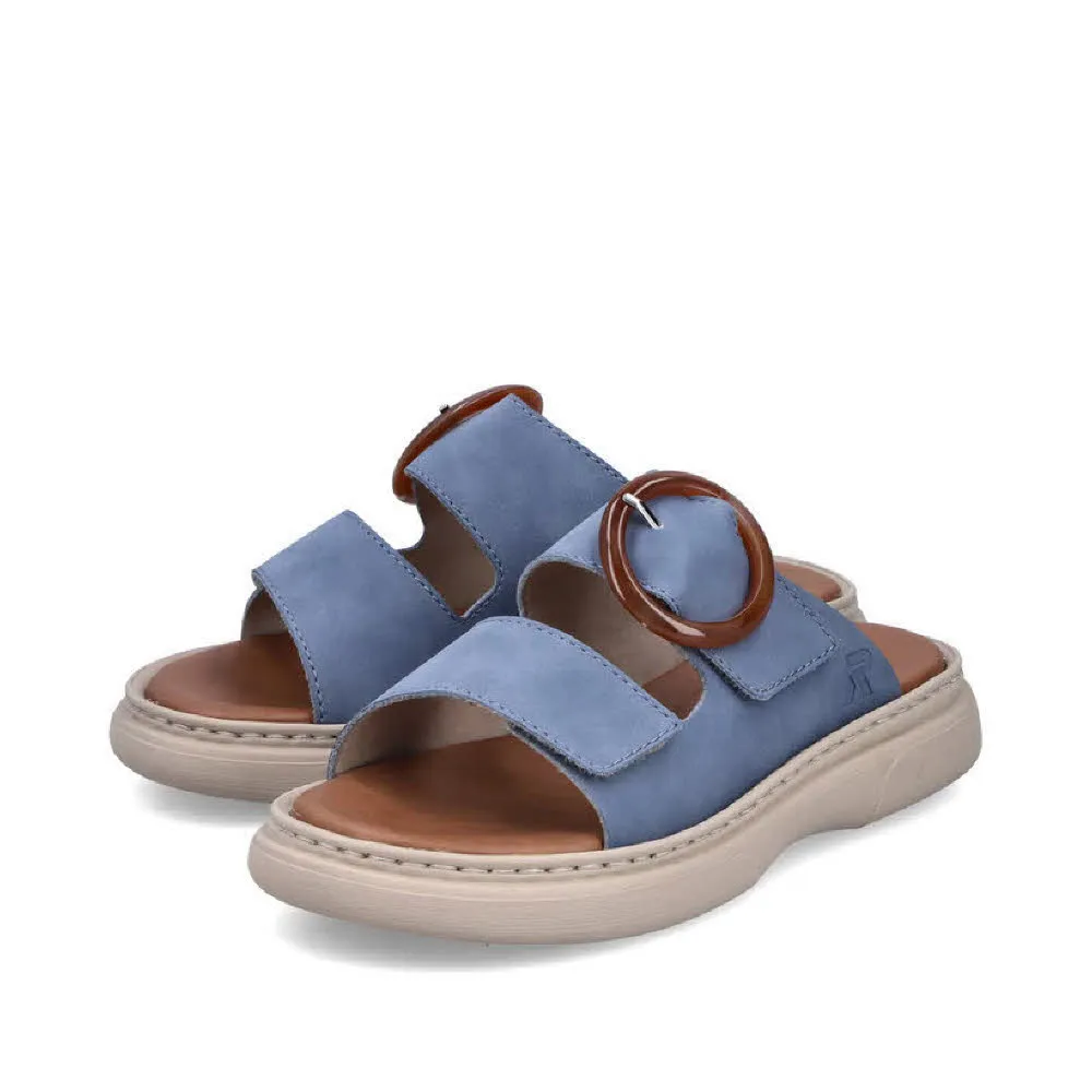 Rieker FSK Damen Sandalen Sandaletten blau