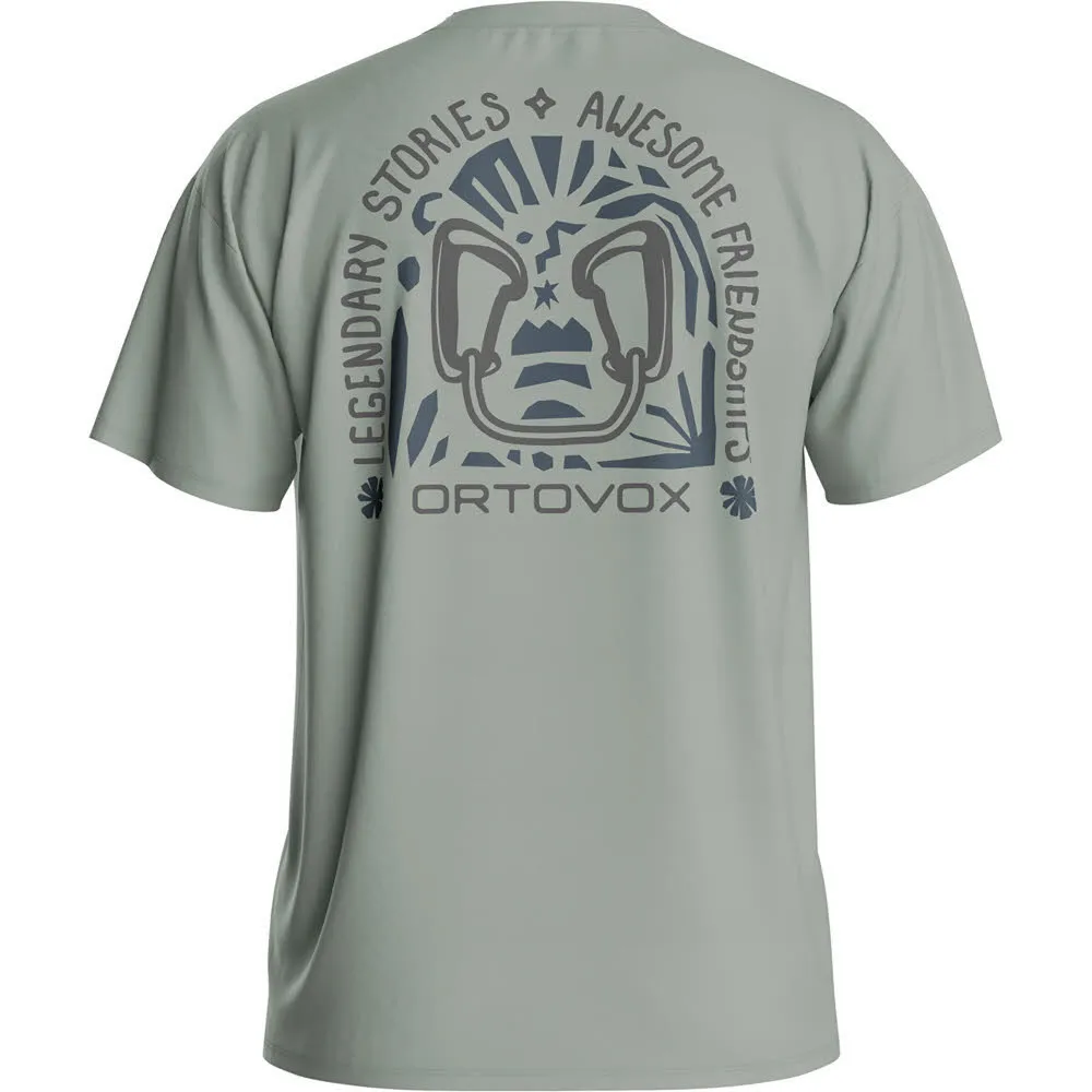Ortovo 150 COOL CLIMBING VIBES TS Herren T-Shirt Wandershirt green sage