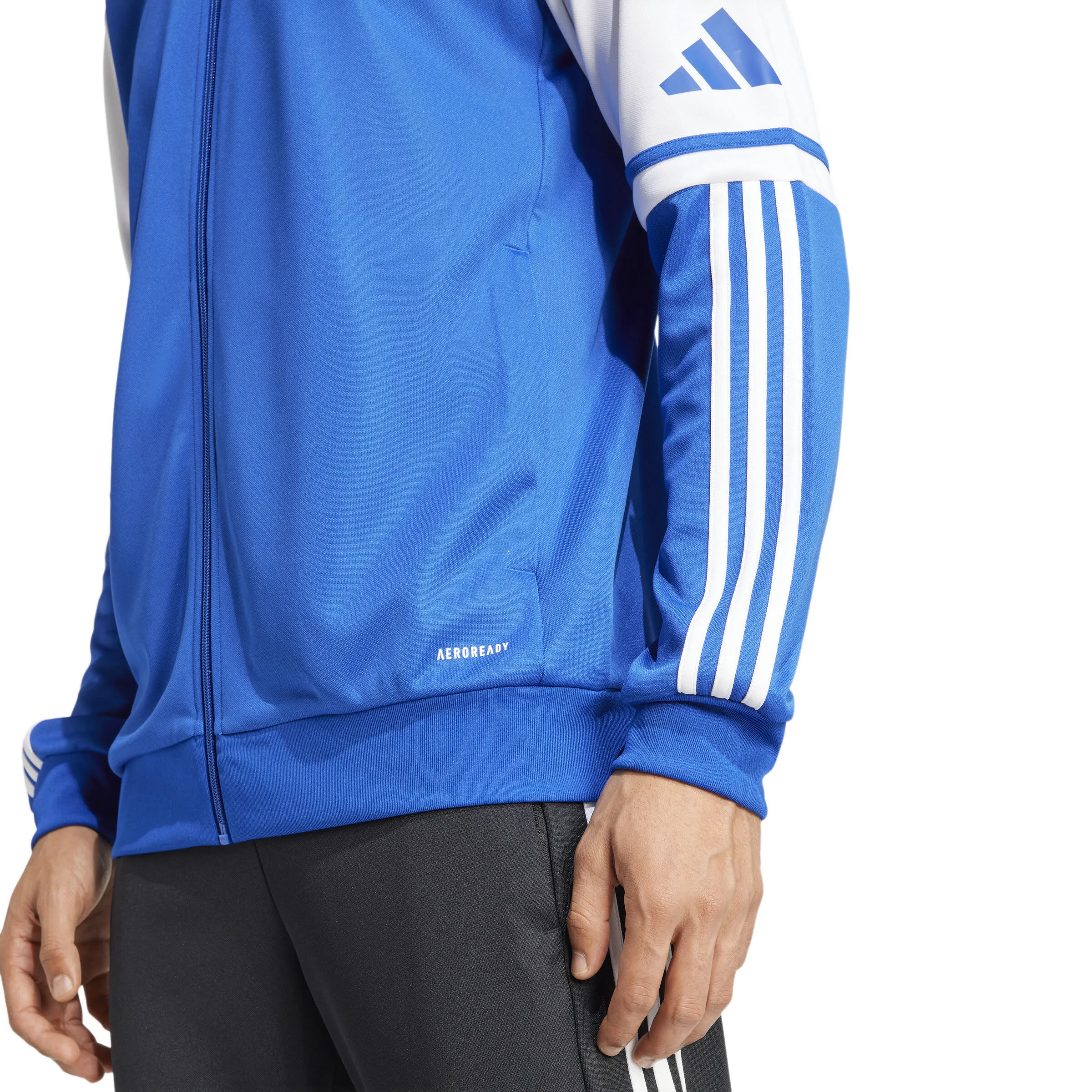 adidas Squadra 25 Kapuzenjacke Trainingsjacke Herren blau weiß