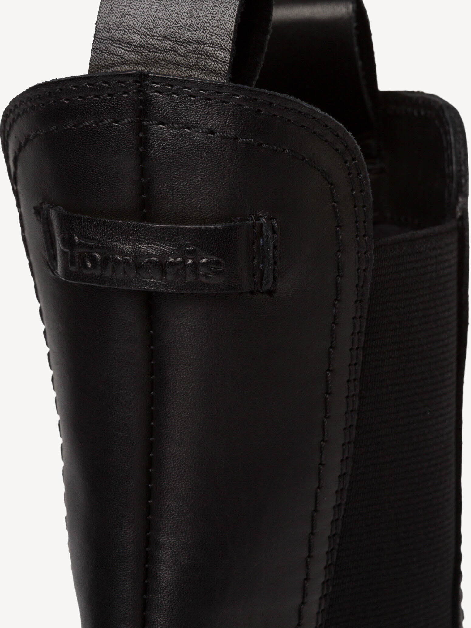 Tamaris Damen Stiefelette Chelsea Boot Leder schwarz