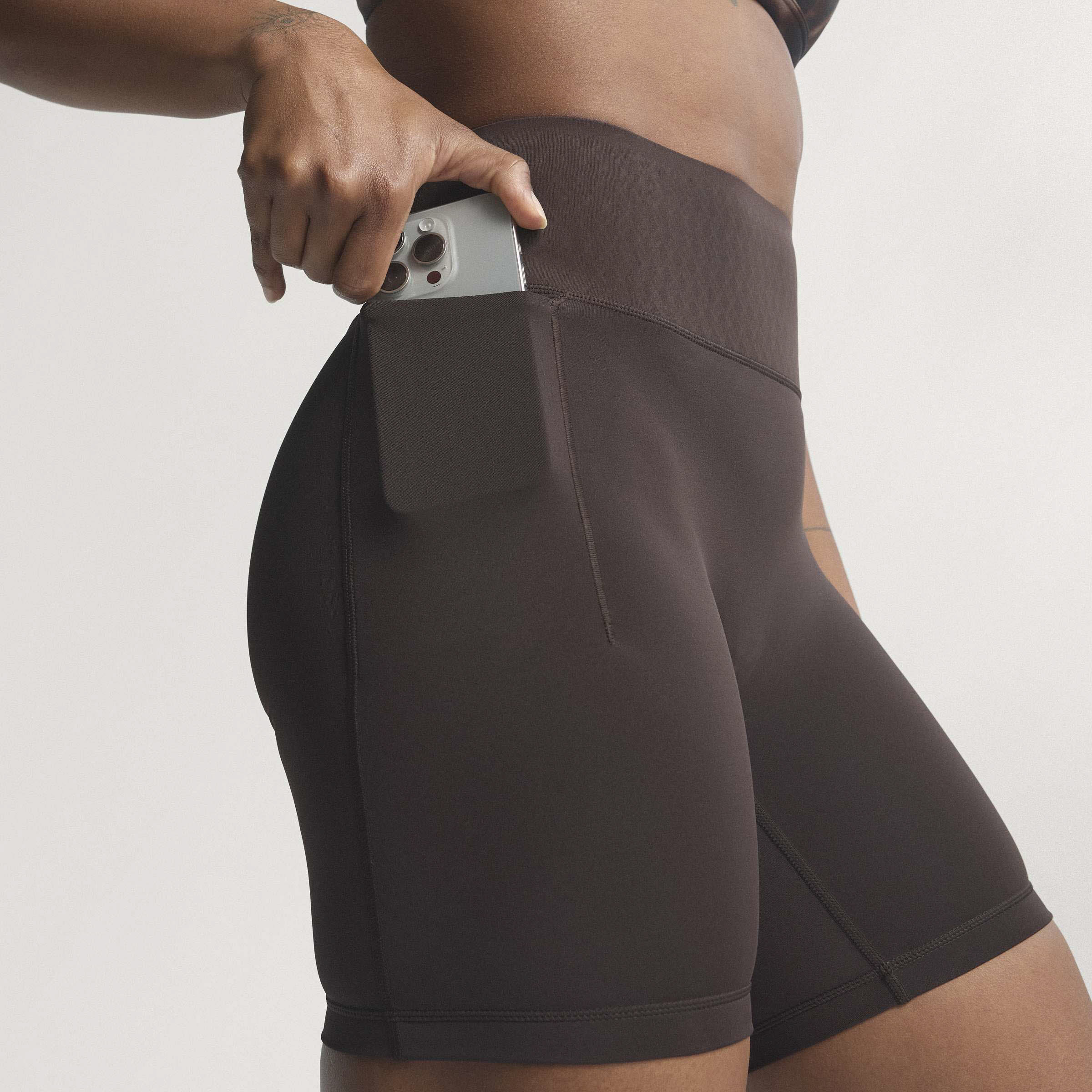 Adidas Optimé Short Leggings Damen Fitnessshorts braun