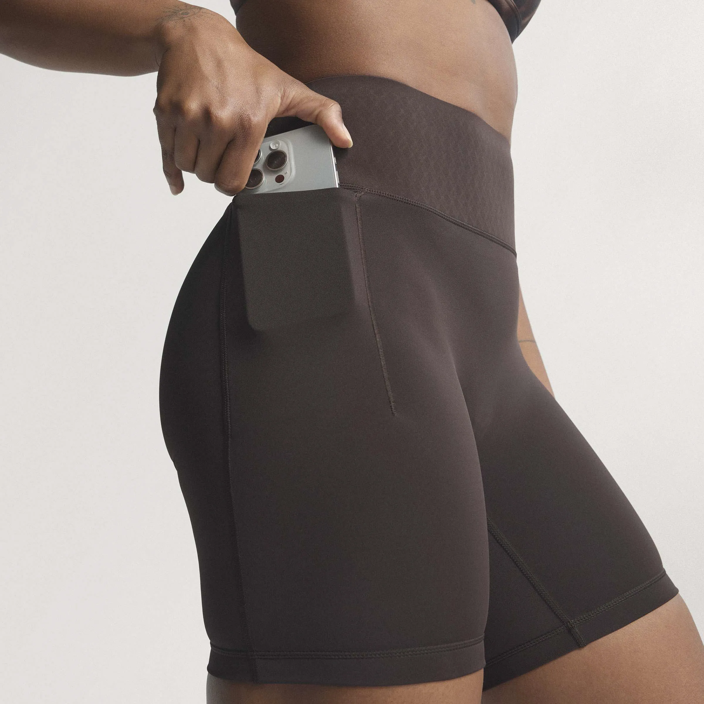 Adidas Optimé Short Leggings Damen Fitnessshorts braun