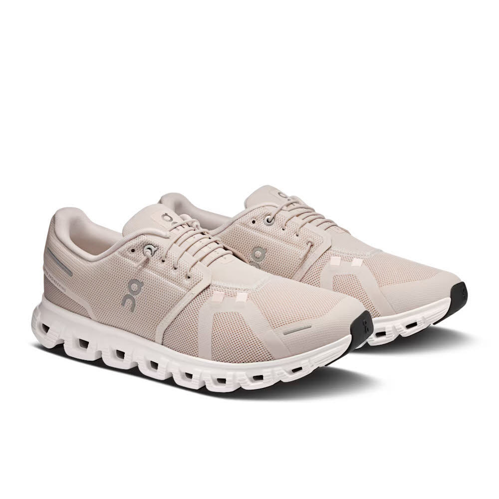 ON Cloud 6 Herren Sneaker Low sportlich Freizeitschuhe pearl/white