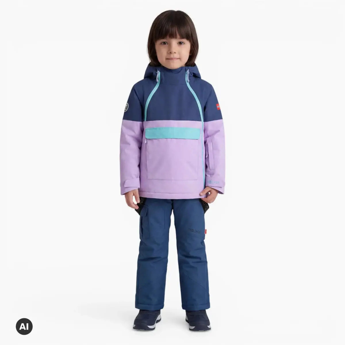 Trollkids Eikedalen Jacket Kinder Mädchen Skijacke Snowboardjacke wasserdicht mit Kapuze lila