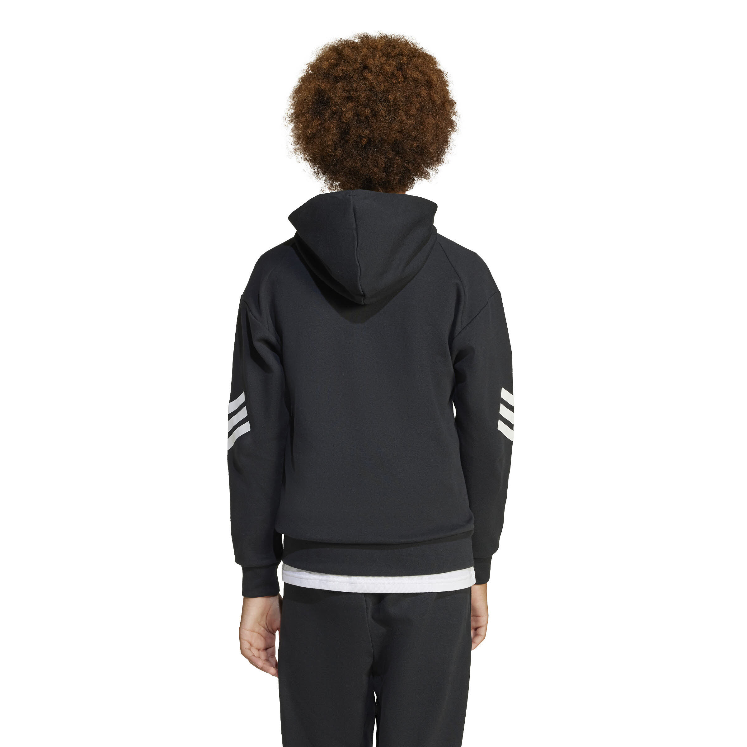 adidas Future Icons 3-Streifen Kids Kapuzenjacke Kinder schwarz