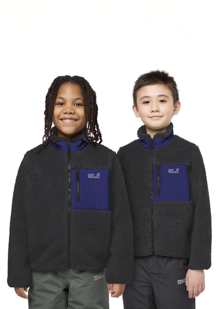 Jack Wolfskin Ice Curl Jacket Mädchen Fleecejacke Outdoorjacke phantom / glow ink